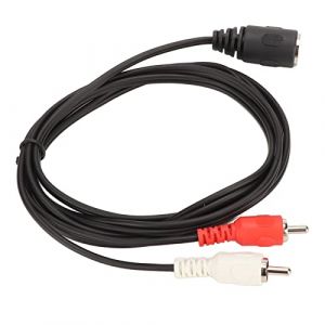 Yosoo Health Gear Câble Adaptateur DIN 5 Broches Femelle vers 2 Mâles, Câble Métallique DIN 5 Broches vers Vidéo Phono Femelle, Câble de 1,5 M de Long pour Lecteur CD, Magnétoscope, DVD (Wannhui, neuf)