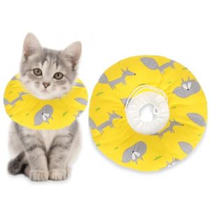 Colerette Chat Anti lechage collerette Chat en Coton su&eacute;d&eacute; Respirant Anti adh&eacute;sif Micro &eacute;tanche collerette Chat Anti grattage Jolie Fleur colerette pour Chat Anti lechage (S) (CELTIC MANUFACTURING, neuf)