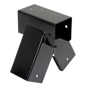 TRIBECCO Raccord de balançoire 90°, raccord 90/90 mm, en tôle d'acier revêtue par pulvérisation, pour balançoire de jardin, forme triangulaire stable, avec ouvertures de montage de 10 mm de diamètre (TRIBECCO, neuf)