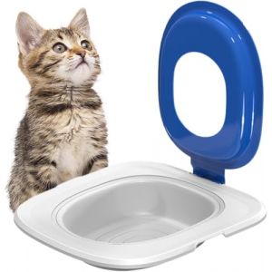 Kit d'apprentissage de la propreté pour chat, système d'apprentissage de la propreté pour chat,Entraîneur de nettoyage des toilettes pour chats , toilette chat,litiere toilette chat wc,siège de toilet (hefeijunfanbaihuodiang, neuf)