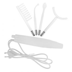 minkissy Instrument de beaut&eacute; d'&eacute;lectroth&eacute;rapie soins de la peau &agrave; haute fr&eacute;quence machine &agrave; baguette cutan&eacute;e &agrave; haute fr&eacute;quence machine faciale portative stimulateur du cuir chevelu White (Master Self, neuf)