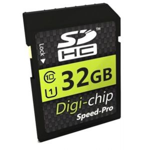 Digi-Chip 32 GO 32GB UHS-1 CLASS 10 SD SDHC Carte Mémoire pour Nikon Coolpix A900, B500, B700, CP A10, A100, DL24-85, DL18-50 & DL24-500 (Low Price Memory, neuf)