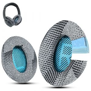 Krone Kalpasmos Gel Rafraîchissant Coussinets d'oreilles Professionnel pour Bose,Compatibles avec Bose QuietComfort 35 ii/QC35/QC25/QC15/Ae2/Ae2i/Ae2w/SoundTrue et SoundLink-Tissu à Motifs Gris(Bleu) (Krone Kalpasmos, neuf)
