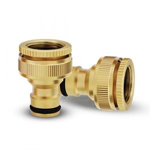 Mdlufee 2 pièces raccord Rapide pour Tuyau de Jardin, 3/4 "et 1/2" 2 - in - 1 Laiton raccord de Robinet Femelle, Adaptateur de Robinet fileté (WENZHOUFANGCHENG, neuf)