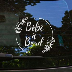 Bebe a bord voiture, Bébé à Bord 15 x 15 cm, Sticker bebe a bord Résistants aux UV et Waterproof, Autocollant Bébé a Bord Facile à Appliquer, Autocollant pour Voiture (Albastov, neuf)