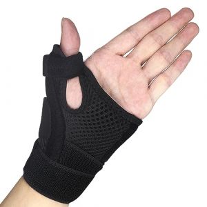 Orthèse de pouce réglable - Orthèse de pouce gauche et droite - Orthèse pour homme et femme - Attelle de pouce pour l'arthrite, l'entorse du pouce, la tendinite (noir) (Yasdyri, neuf)