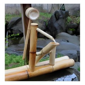 Fontaine &Agrave; Eau &Agrave; Bascule Japonaise Autonome, Fontaine Zen en Bambou avec Pompe Et Cuill&egrave;re &Agrave; Eau, D&eacute;coration De Paysage Aquatique Ext&eacute;rieur for Jardin Et Arri&egrave;re-Cour (PENGH Store, neuf)