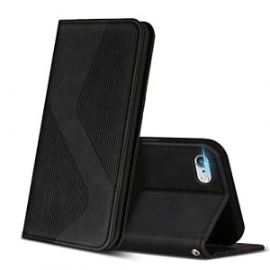ZONNAVI Coque pour iPhone 6 / iPhone 6s, Premium Étui Housse en Cuir de Protection avec [Emplacements Cartes] [Magnetique], Clapet Folio Portefeuille pour iPhone 6 / iPhone 6s (Noir) (ZONNAVI, neuf)