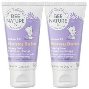 Bee Nature - Cr&egrave;me Change B&eacute;b&eacute; Bio - Soulager l'&eacute;ryth&egrave;me Fessier, l'irritation et les Rougeurs - 99% Naturelle - YUKA 100/100 - Apaise et R&eacute;g&eacute;n&egrave;re - Baume au Miel de Change - 2 Pi&egrave;ces(2 * 50ml) (DYPCARE, neuf)