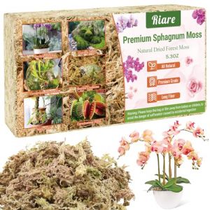 Riare 150g Sphaigne pour Plante Naturelle Compressé Sphaigne pour Orchidées Mélange pour Pot - pour la Culture de Plantes à la Maison,Fée Jardins (150g) (YLGA, neuf)