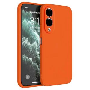 Topme Coque pour Samsung Galaxy S25 Edge (6.7" inches) Etui Housse, Protecteur de Peau en Silicone TPU - Orange (topme, neuf)