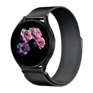 Nekiyo Tech Bracelet maille m&eacute;tal en acier inoxydable, Compatible with Samsung Galaxy Watch Band 7/FE/6/5/4/3 & Watch 5 Pro & 6/4 Classic & Gear S3/S2, (20mm & 22mm), Noir (JEKASU, neuf)