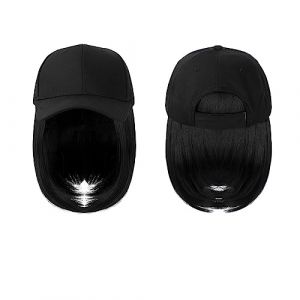 Perruque Avec Frange Chapeau Perruque Casquette de Baseball Perruque Synthétique Chapeau Avec Perruque De Cheveux Naturel Noir Perruques Naturellement Casquette Avec Perruque Chapeau Perruques Bobo Ré (fufufafabb, neuf)