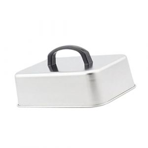Cloche de Cuisson avec Poignée Anti-Chaleur, Cloche Plancha Rectangulaire, Couvercle de En Acier Inoxydable, Couvercle Plancha pour Barbecue, Hamburgers, Steaks et Galettes, 22.2 X 14.6 X 6.6 Cm (Colcolo-EU, neuf)