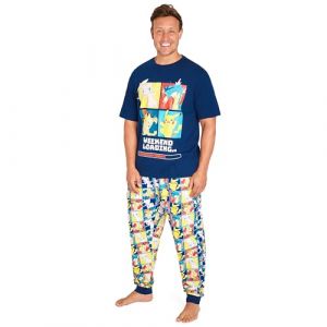 Pokémon Pyjama Homme Humoristique Ensembles de Pyjama Homme Tailles Adulte S-3XL Cadeau Geek Pikachu Dracaufeu Ronflex (Navy/Multi, M) (Get Trend., neuf)