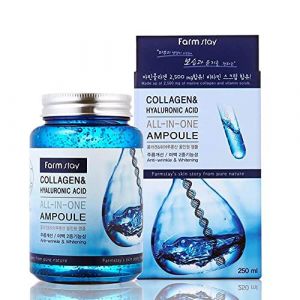 Ampoule hydratante tout-en-un au collag&egrave;ne et &agrave; l'acide hyaluronique (250 ml) pour s&eacute;jour &agrave; la ferme (HCGlobal, neuf)