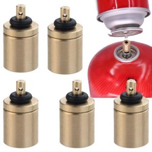 BAOSROY Adaptateur Gaz,5pcs Adaptateur Bouteille de Gaz,Adaptateur pour Remplissage de Bouteille Gaz Camping,Adaptateurs de Recharge de gaz,pour Camping Accessoires de Brûleur à Gaz (Poseidoneye, neuf)
