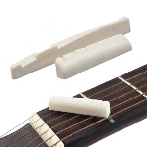 ZORVYN 2 pi&egrave;ces Ensemble de Sillets de T&ecirc;te et Chevalet en os de buffle, Pi&egrave;ces de Guitare pour Cordes, Compatible pour Sillet Guitare Classique et Folk, Cordes Guitare Classique et Folk (SESINEND, neuf)
