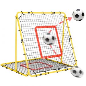 Filet de Rebond Football Double Face, 1.2 x 1.2m Rebondisseur pour Entra&icirc;nement Football, avec Filet Double Couche, Ajustable et Pliable, Convient pour Entra&icirc;nement Meilleur et Plus Vari&eacute; (BaseGoal Stor, neuf)