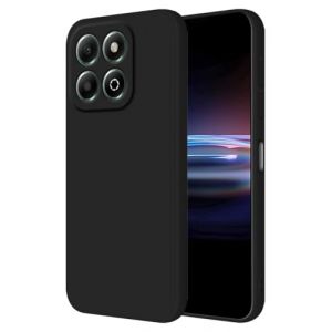 HONLEN Coque pour Honor 200 Smart/Honor X7C Protection &Eacute;tui, (6.8" inches) Liquide TPU Silicone Case Anti Rayures Ultra Mince Souple Cover en Silicone Le Noir (HONLEN, neuf)