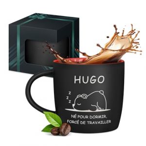 Maverton Mug personnalisable pour hommes - 400ml Tasse &agrave; Caf&eacute; Grav&eacute;e avec Pr&eacute;nom et Texte - Mug Humour pour fr&egrave;re - ami - id&eacute;e cadeau anniversaire - No&euml;l - Bureau - int&eacute;rieur rouge - nounours (MAVERTON, neuf)