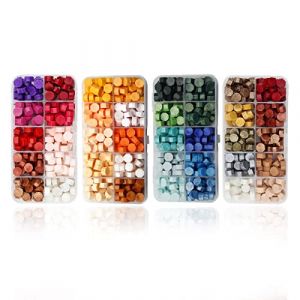 Joyeee Lot de 800 perles de cire pour chauffe-cire, pour les invitations de mariage, les courriers d'escargots, l'emballage de cadeaux de Noël, les tampons de lettres, les cadeaux pour femme (PinPoundStoreDirect, neuf)