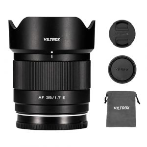 Objectif VILTROX 35 mm f/1.7 E-Mount, 35 mm F1.7, grande ouverture, APS-C STM autofocus, objectif prime, compatible avec les appareils photo Sony E-Mount A6700 A6600 A6500 A6400 ZV-E10 A7C A7RII A7SII (VILTROX Official Authorized Store, neuf)