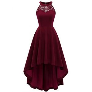 Bbonlinedress Robe Femme Robe Femme Asymétrique de Soirée Courte Devant Longue Dernière pour Cocktail Mariage Invité Bal de Promo Anniversaire Cérémonie Burgundy 3XL (Bbonlinedress, neuf)