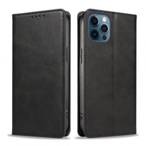 Meliya Cuir Coque pour iPhone 12/iPhone 12 Pro, Étuis à Rabat, Coque de Portefeuille, Fermeture Magnétique, Étui de Protection pour iPhone 12/iPhone 12 Pro (Noir) (NaRuiEr, neuf)