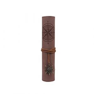Brown2,Casse à crayons Case Cuir Vrai cuir avec pendentif (liuweifa, neuf)