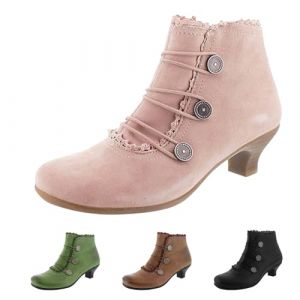 Dasongff Bottes Country Femme Vintage Bottines Talon Victorienne Médiéval Bottes Courtes Dentelle Talon Louis Bout Rond Ankle Boots Automne Élégant Chelsea Boots Bottine Fête Cocktail Soirée (ELECTRI, neuf)