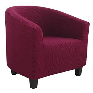 Jaotto Housse de Fauteuil Cabriolet 1 Place, Housse de Fauteuil Crapaud Extensible Chesterfield, Housse Fauteuil Salon Club il Lavable, Couverture de Fauteuil Facile à Installer(Bordeaux,1 Pièce) (Jaotto, neuf)