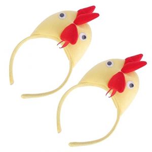 Gatuida Lot De 2 -Têtes En Forme De Coq Bec Aile De Poulet Chapeau Coq Pp Coton Jaune (Queenie ruy, neuf)