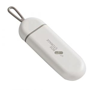 Pilulier &agrave; plusieurs compartiments - Bo&icirc;te de rangement portable &eacute;tanche - Taille compacte - 3 compartiments - Design en plein air - Pour voyage - Blanc (kilnbright, neuf)