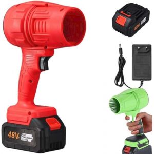 Seese Pro Souffleur Aspirateur &Eacute;lectrique sans Fil - Portable, 35000 RPM Ultra Puissant, 40 Minutes d'Autonomie, L&eacute;ger pour Jardin, Cour, Feuilles, Pelouse (Red,1 Batterie) (outogo, neuf)