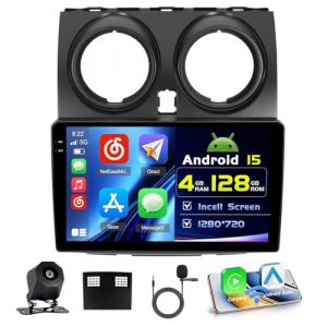4+128G Android Autoradio pour Nissan Qashqai J10 2006-2016 sans Fil Carplay, 9 Pouces Incell &eacute;cran Tactile pour Voiture avec Bluetooth 5.0/GPS/FM/RDS/EQ/Cam&eacute;ra de Recul (Hikity Tech Hub, neuf)