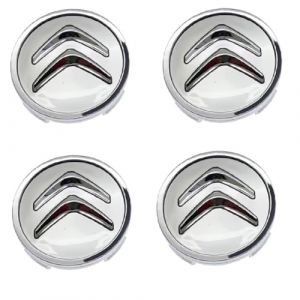 MCHHYL 4 Pièces 60mm Cache-Moyeu pour Citroen DS3 / DS DS3 2009-2016, Enjoliveurs de Moyeu de Voiture Enjoliveurs Centre de Roue de Voiture,Silver (DATONGSHIPINGCHENGQULIHUAHUABAIHUODIANGERENDUZI, neuf)