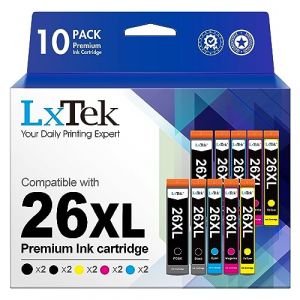 LxTek Compatible Cartouches d'encre Remplacement pour Epson 26 26XL pour Expression Premium XP-510 XP-520 XP-600 XP-605 XP-610 XP-615 XP-620 XP-625 XP-700 (Noir Photo Noir Cyan Magenta Jaune, 10-Pack) (ZANDA FREIBERGA, neuf)