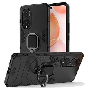 NOVAGO Compatible avec Honor 50 5G et Huawei Nova 9 - Coque Semi Rigide Semi Souple Ultra Résistante Anti Choc avec Anneau/béquille Bague Anti Chute (NOVAGO-Vendeur PRO français, neuf)