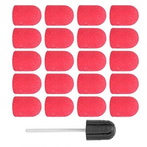 Longue durée de vie de rendement élevé de haute résistance pour des amateurs d'art d'ongle 13x19mm 20 morceaux Peu de perceuse de ponçage d'ongle de chapeau d'art de clou (Rouge) (FangNiuJie, neuf)