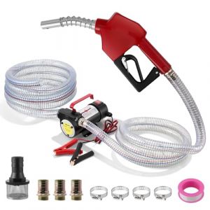 Pikasser Pompe Carburant, 40 L/min 12 V CC Pompe Electrique Carburant Buse Arr&ecirc;t Auto Pompe &agrave; Fioul Fuel Tuyau d'Entr&eacute;e Sortie pour Diesel K&eacute;ros&egrave;ne Huile de Transformateur (Velvet Cobra Design 2025 Kft., neuf)