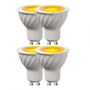 eufeifeiegds Lot de 4 ampoules LED GU10 5 W, lumi&egrave;re rouge, 220 V, 230, 240, &eacute;clairage d'ambiance dynamique for h&ocirc;tel(Orange) (zhanchifeixiang, neuf)