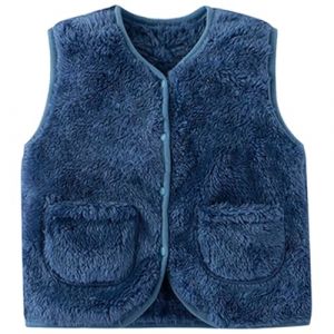 Gilet Bebe en Polaire pour Gar&ccedil;on Fille Automne Hiver Veste Manteaux sans Manches Couleur Unie Col en V Fermeture &agrave; Glissi&egrave;re V&ecirc;tements d'ext&eacute;rieur avec Poche Gilets Ado Filles en Molleton Polaire (tangksye, neuf)