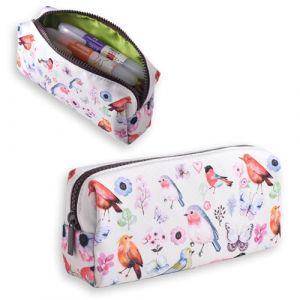 LParkin Trousse à crayons grande capacité avec fermeture éclair pour filles, garçons, adolescents, adultes, trousse esthétique pour l'école et le bureau, bleu, 18 x 5 x 8 cm, Porte-documents (LParkin Fashion, neuf)