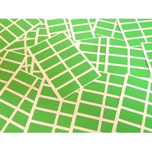 200 étiquettes, 25 x 12 mm rectangle, Vert clair, Code couleur Stickers, Autocollants, Sticky étiquettes de couleur (Minilabel, neuf)