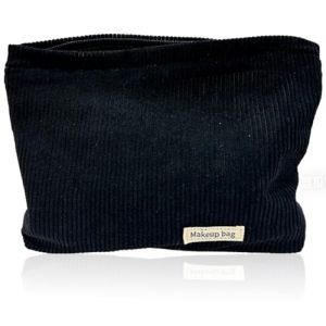 Tcdwla Trousse de Toilette Femme, Trousse Maquillage Femme, Voyage Accessoires Sac cosm&eacute;tique en Velours c&ocirc;tel&eacute; pour l'&eacute;cole, Les Voyages, Les Voyages d'affaires, Le Shopping (Noir) (JJDREAM, neuf)