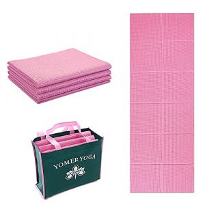 Tapis de Yoga Pliable Tapis de Fitness 173 x 61 x 6 mm Tapis de Sport Fitness Pilates Sports Tapis de Gymnastique Antidérapant Tapis de Yoga de Voyage Pliable Rose (Yinleader, neuf)