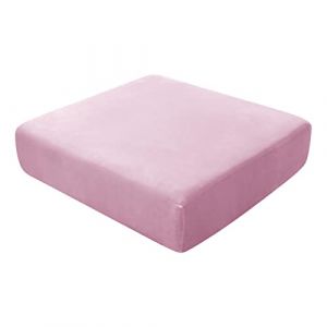 BXFUL Housses de Coussin de Siège de Canapé, Housses de Coussin de Canapé en Velours Extensible, Housses de Coussin de Canapé de Remplacement pour Coussin Individuel (Grand 1 Place,Rose) (ZIQIONG, neuf)