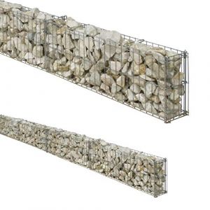bellissa Set pour Mur-Gabion - 95553 - Mur-Gabion, Cages à Pierres Longueur réglable, kit évolutif- 464 x 10 x 20 cm (GartenAZ GmbH, neuf)