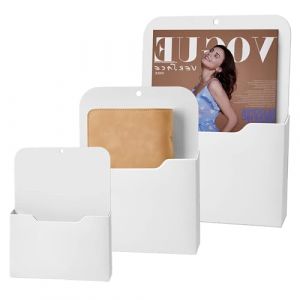 Documents Magnétiques pour Burea, 3 Tailles, Porte Papier Magnétique Porte Documents, Porte Documents Mural, Organisateur pour Tableau Blanc, pour Réfrigérateur, Maison, Blanc (S/M/L) (Aarcyye-Store, neuf)